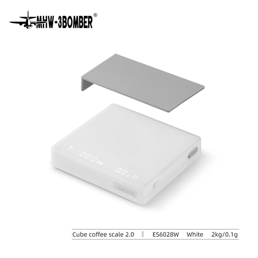 MHW-3BOMBER ESPRESSO SCALE CUBE COFFEE SCALE 2.0- White